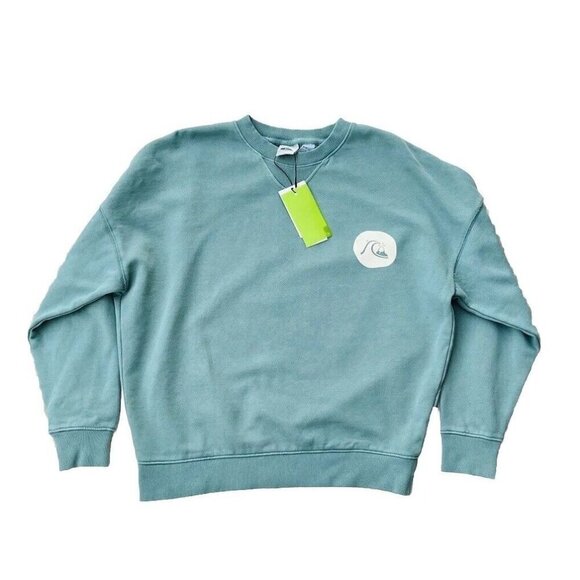 NWT Women's Quiksilver Oversized Pullover Sweatshirt Crew Neck Size S - Picture 1 of 14